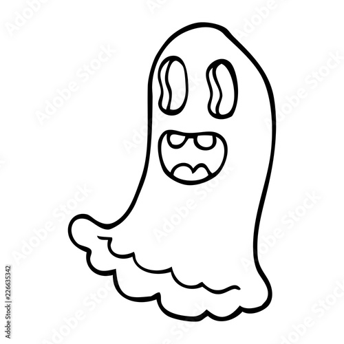 line drawing cartoon spooky ghost