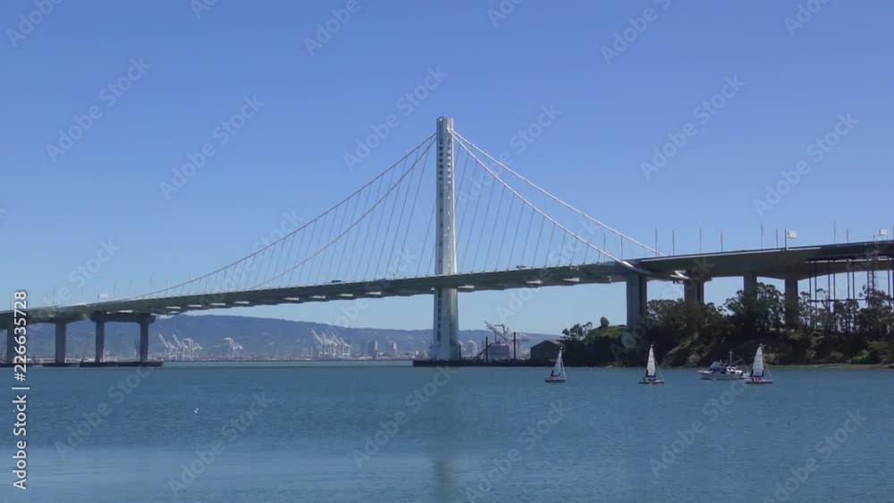 The Bay Bridge in San Francisco, California, USA, circa May 2017 The Bay Bridge in San Francisco, California, USA, circa May 2017
