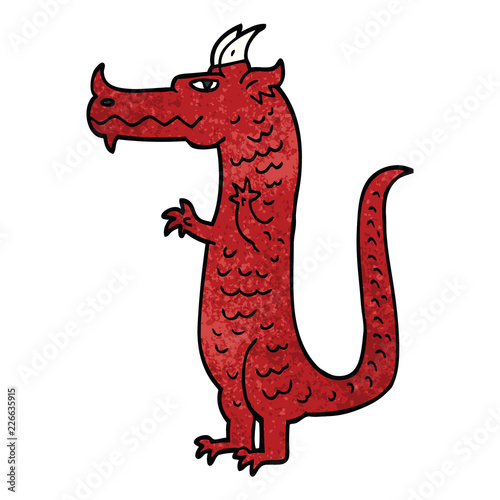 cartoon doodle dragon