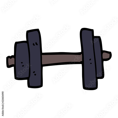 cartoon doodle gym weights