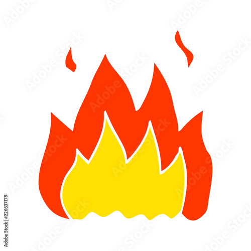 cartoon doodle fire burning
