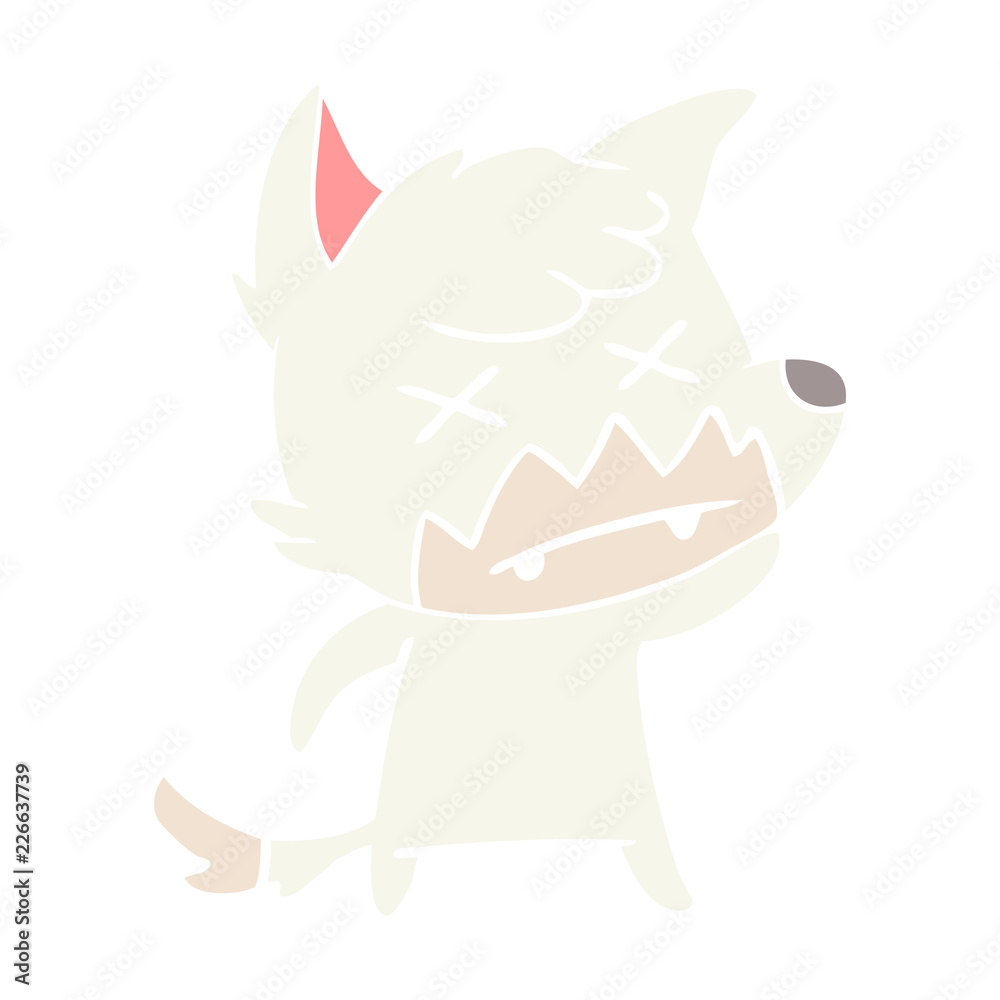 flat color style cartoon dead fox flat color style cartoon dead fox