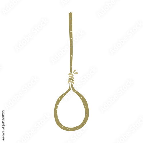 flat color illustration of a cartoon noose
