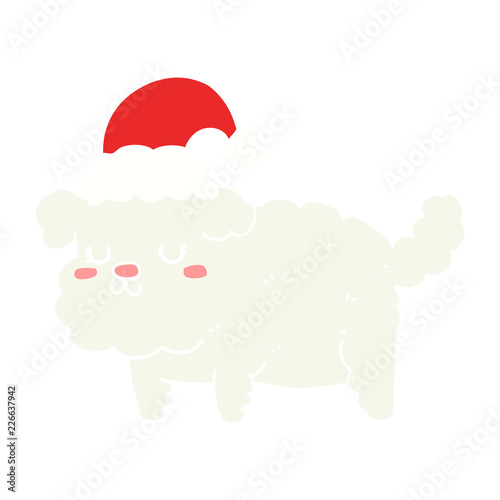 cute christmas dog © lineartestpilot