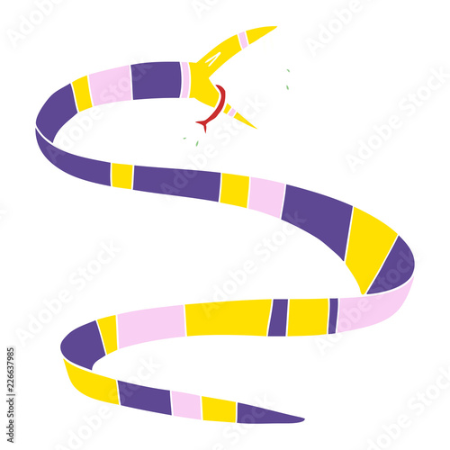 flat color style cartoon poisonous snake