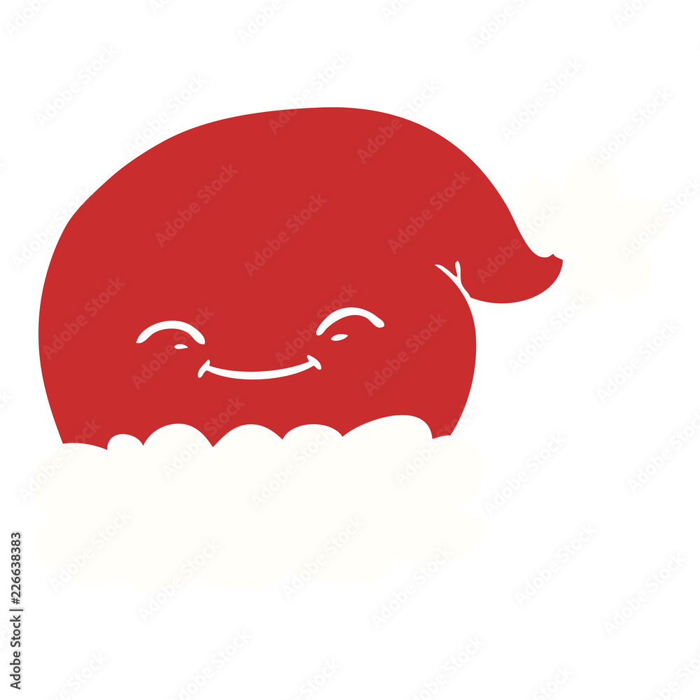flat color style cartoon christmas santa hat flat color style cartoon christmas santa hat