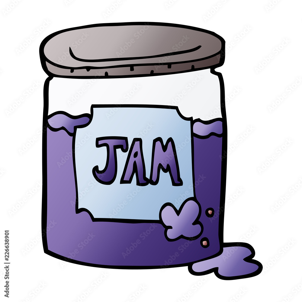 cartoon doodle jam pot cartoon doodle jam pot