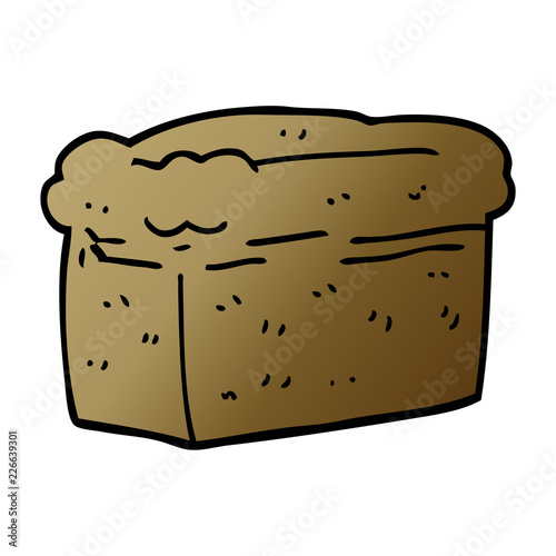 cartoon doodle loaf of bread