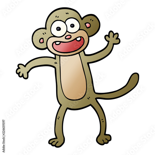 cartoon doodle crazy monkey