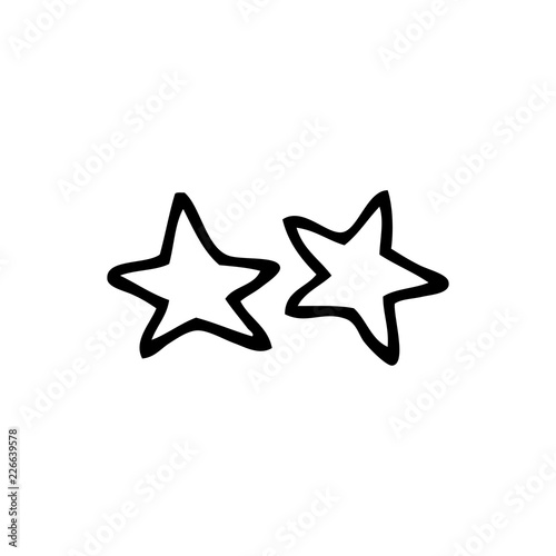 line drawing cartoon stars