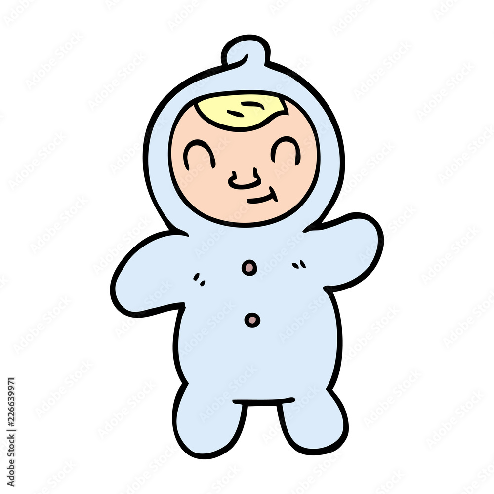 Fototapeta premium cartoon doodle human baby