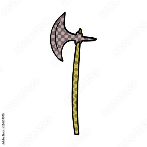 cartoon doodle medieval axe