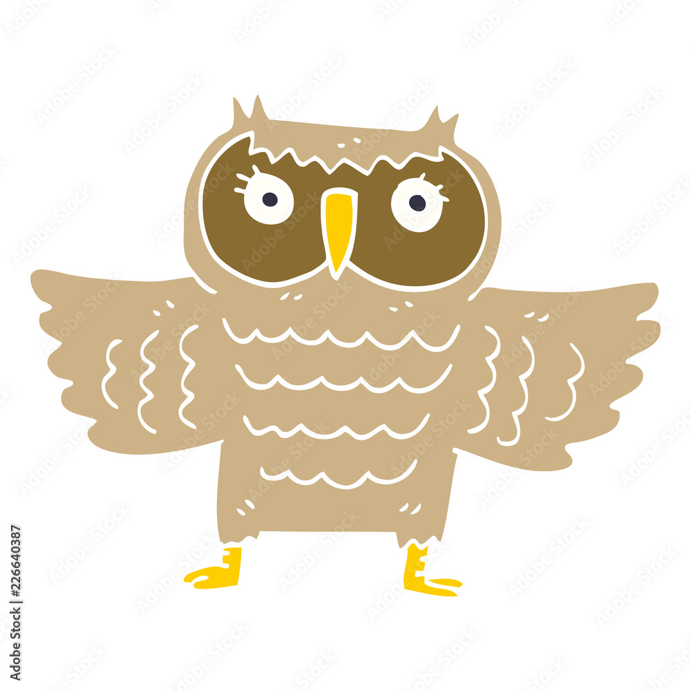 Naklejka premium cartoon doodle wise old owl