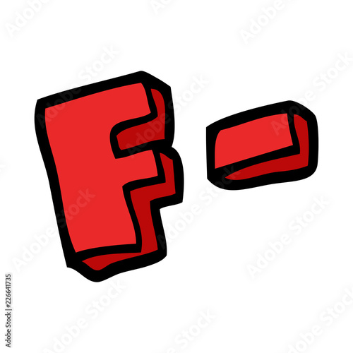 cartoon doodle letter grades