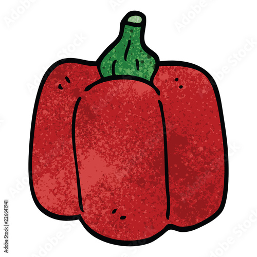 cartoon doodle organic pepper