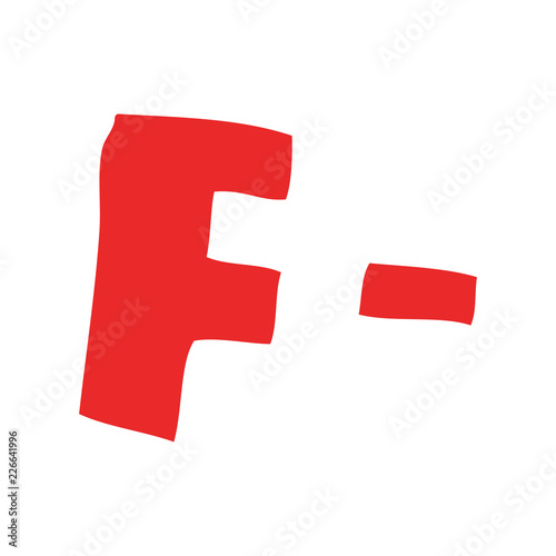 cartoon doodle letter grades