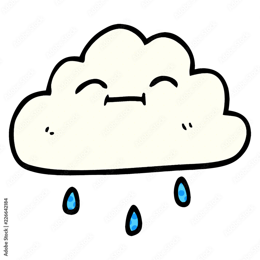cartoon doodle happy rain cloud cartoon doodle happy rain cloud