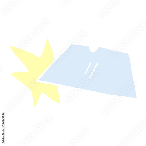cartoon doodle shiny razorblades