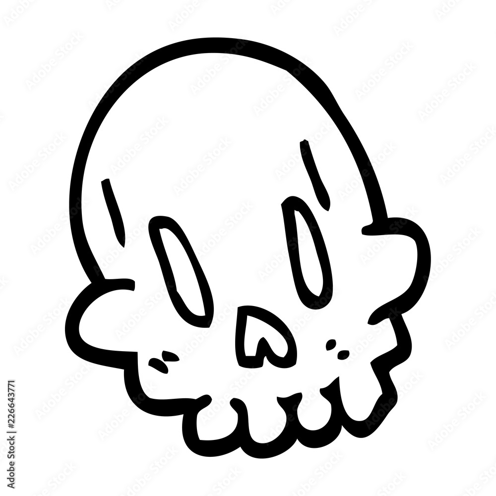 line drawing cartoon funny skull line drawing cartoon funny skull