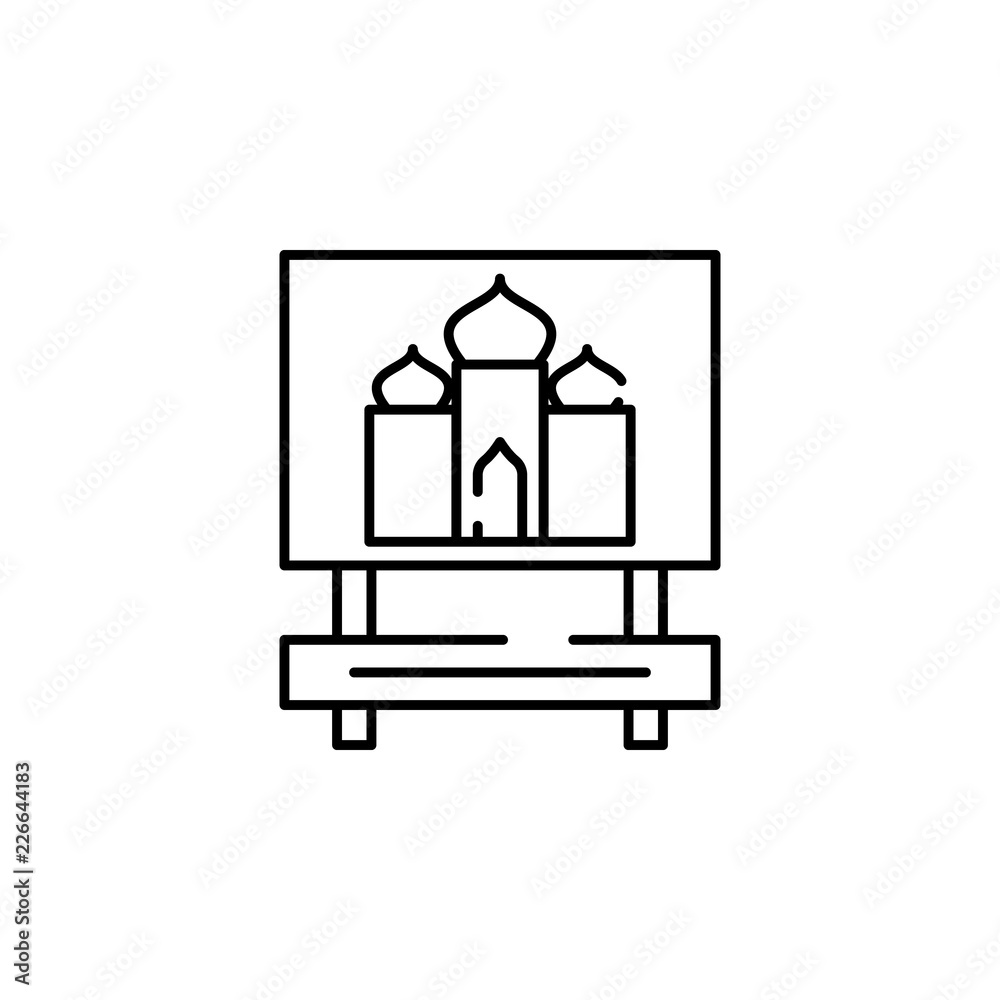 Indian taj mahal icon. Element of India for mobile concept and web apps illustration. Thin line icon for website design and development, app development. Premium icon Indian taj mahal icon. Element of India for mobile concept and web apps illustration. Thin line icon for website design and development, app development. Premium icon