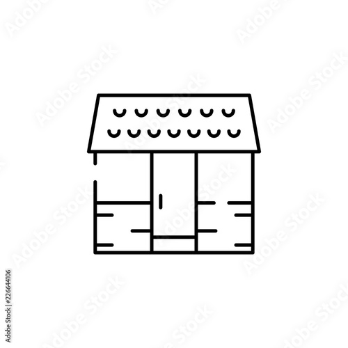 Indian house icon. Element of India for mobile concept and web apps illustration. Thin line icon for website design and development, app development. Premium icon