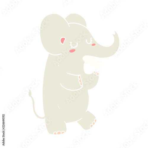 flat color style cartoon elephant © lineartestpilot