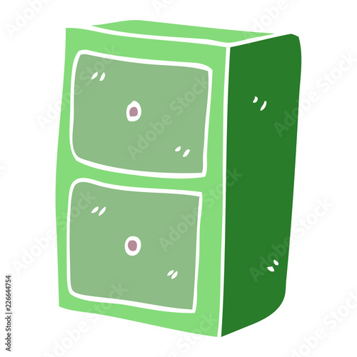 cartoon doodle filing cabinet