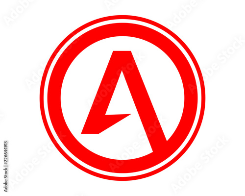 red circle typography alphabet typeset typeface logotype font image vector icon