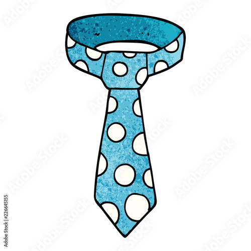 cartoon doodle patterned tie