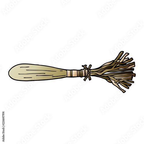cartoon doodle magic broom sticks
