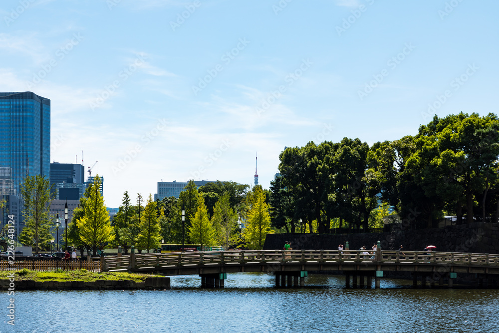 (東京都ｰ都市風景)和田倉濠と芝方面の風景１