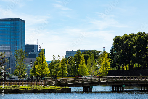 (東京都ｰ都市風景)和田倉濠と芝方面の風景２