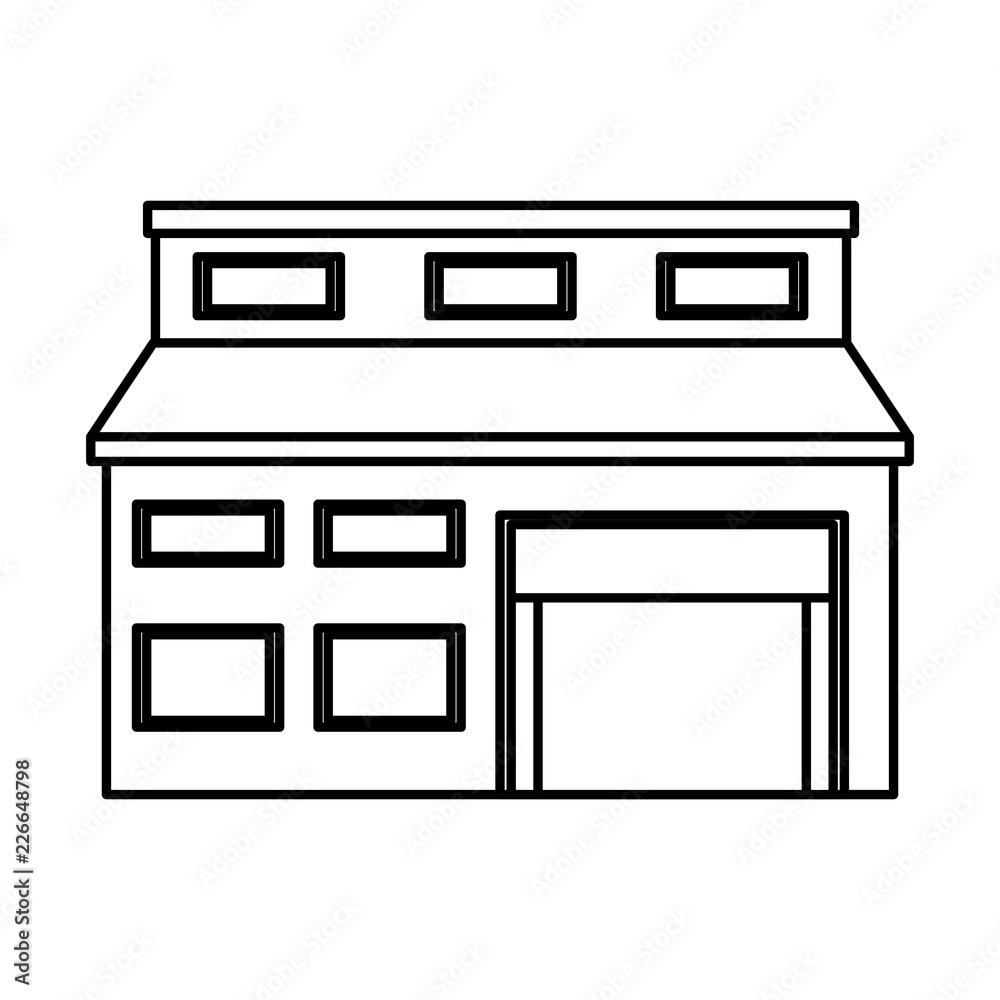 warehouse building isolated icon warehouse building isolated icon