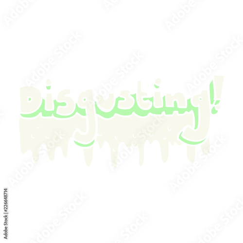 flat color illustration of a cartoon disgusting symbol
