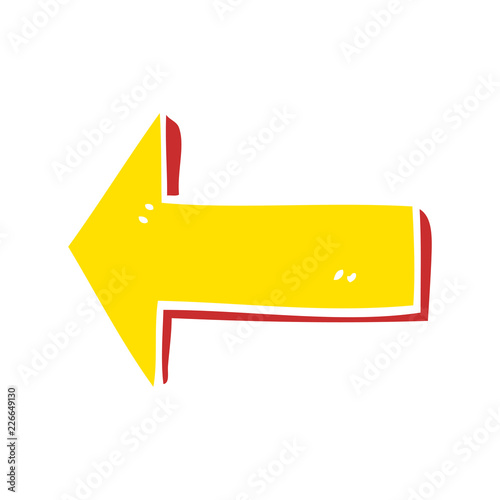 cartoon doodle directing arrow