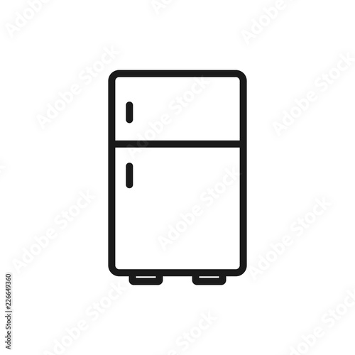 Fridge icon. Element of simple web icon with name for mobile concept and web apps. Thin line fridge icon can be used for web and mobile on white background