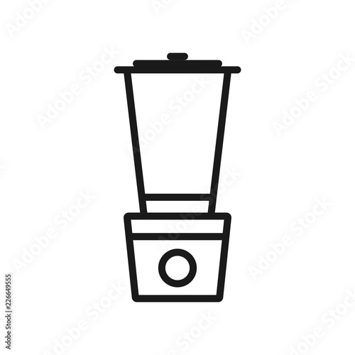 Thin line blender icon. Vector illustration isolated on a white background. Simple outline pictogram of blender.