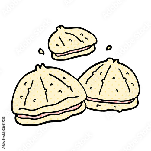 cartoon doodle fresh oysters
