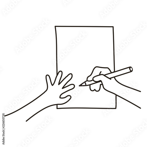 書く人