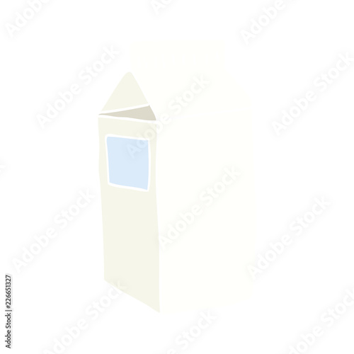 flat color style cartoon milk carton