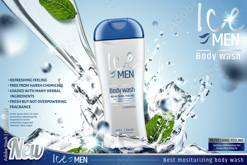 Men's body wash ads