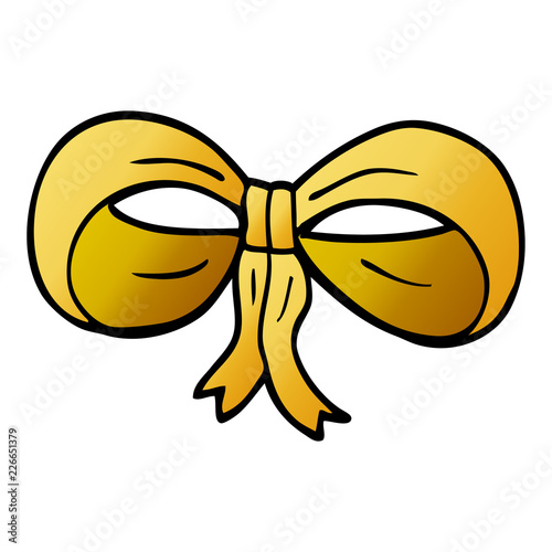 cartoon doodle tied bow
