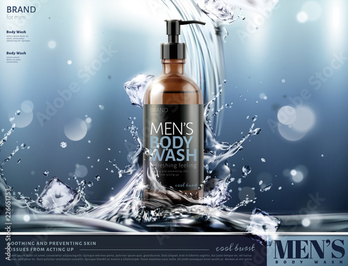 Men's body wash ads