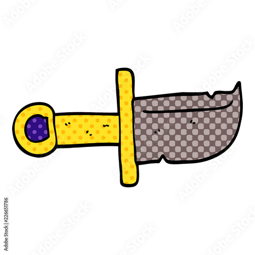 cartoon doodle dagger