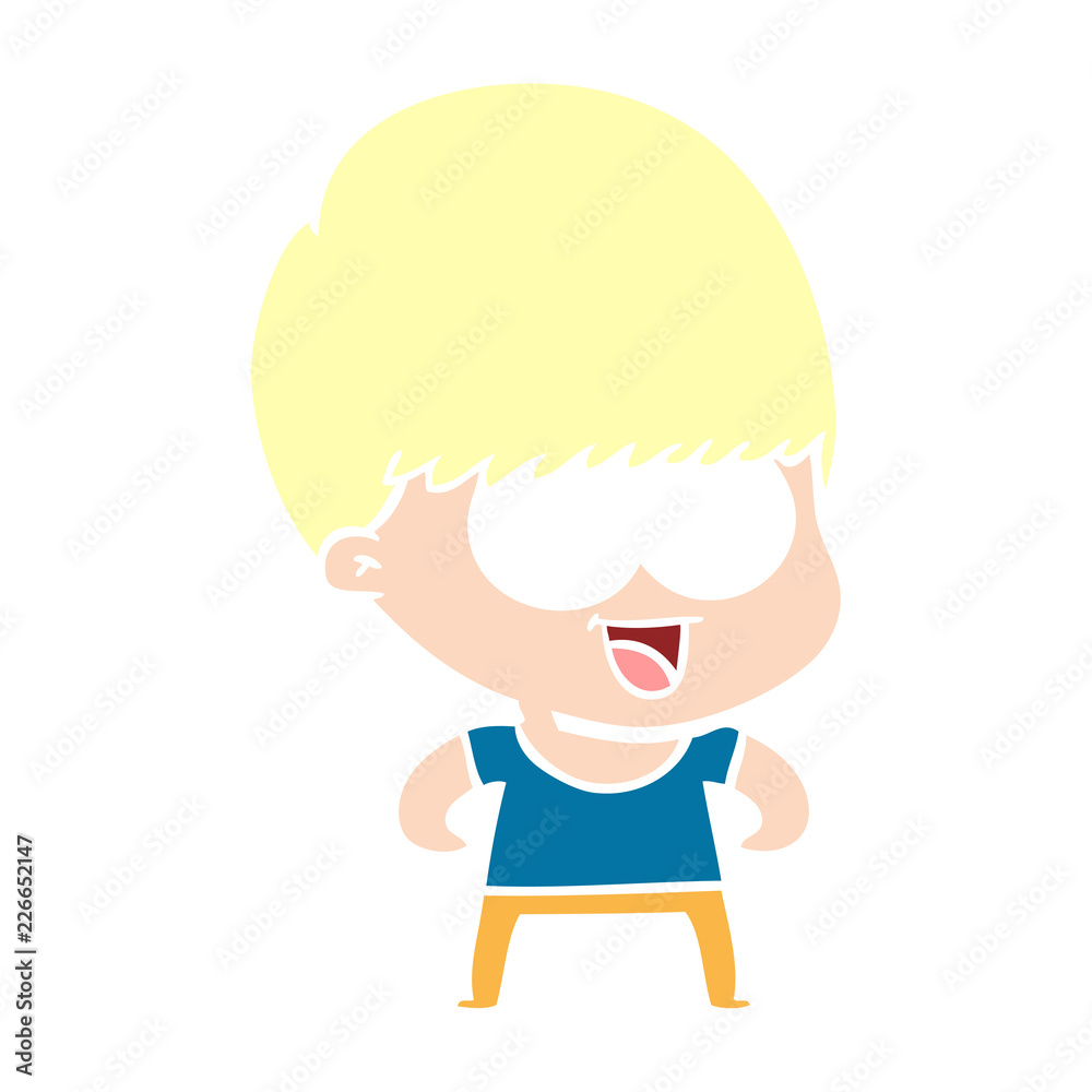 happy flat color style cartoon boy happy flat color style cartoon boy
