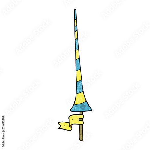 cartoon doodle medieval lance