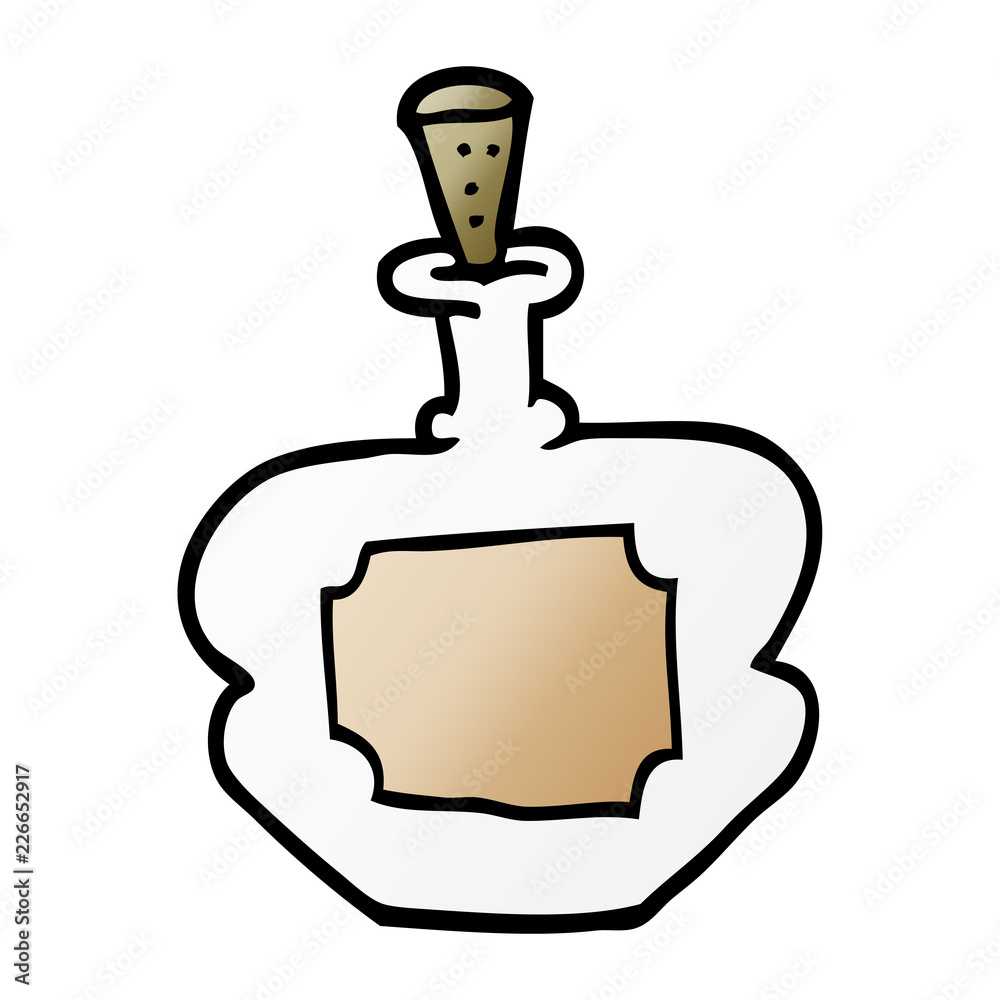 Obraz premium cartoon doodle perfume bottle