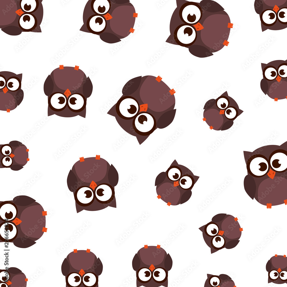 Obraz premium cute owl bird pattern