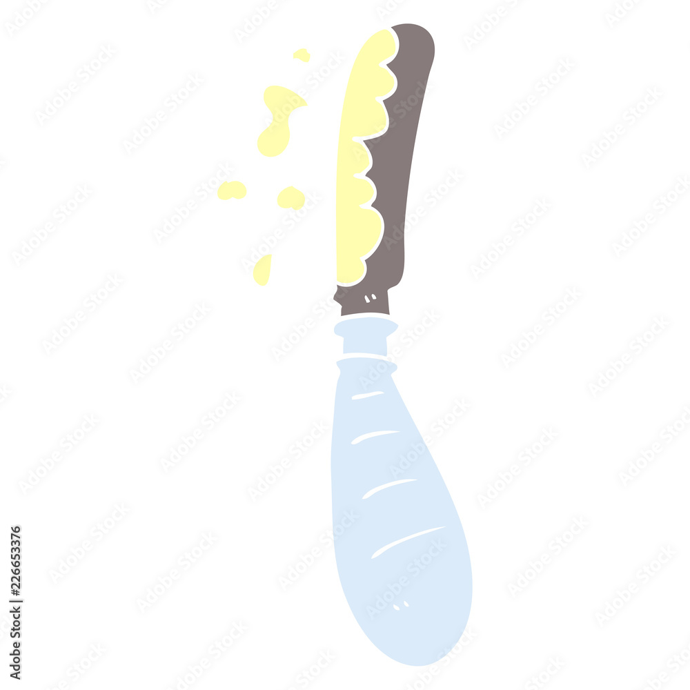 cartoon doodle butter knife Stock Vector | Adobe Stock