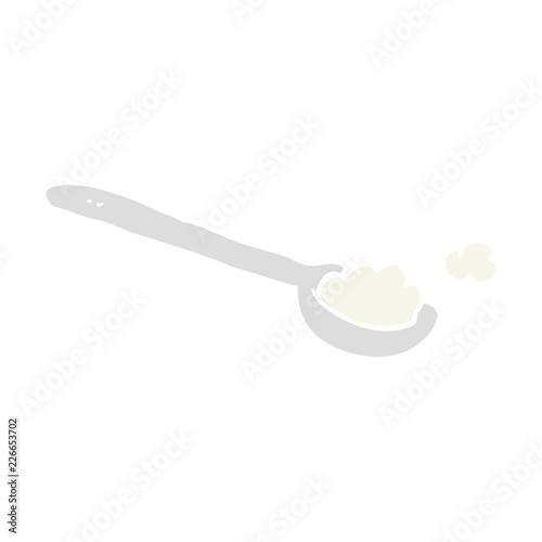 flat color illustration of a cartoon teaspoon of salt